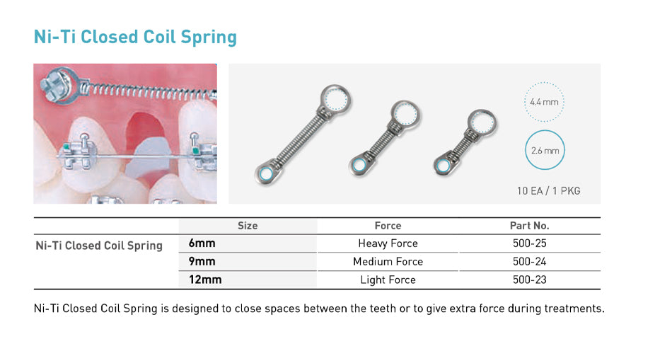 Ni-Ti Closed Coil Spring (6,9,12mm)