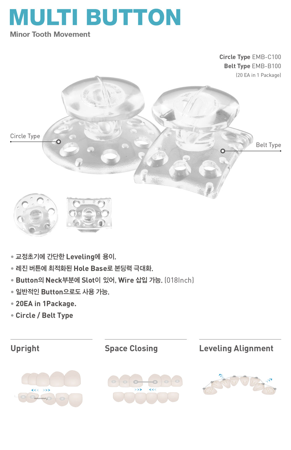 Multi Button (Circle Type / Belt Type) 20ea