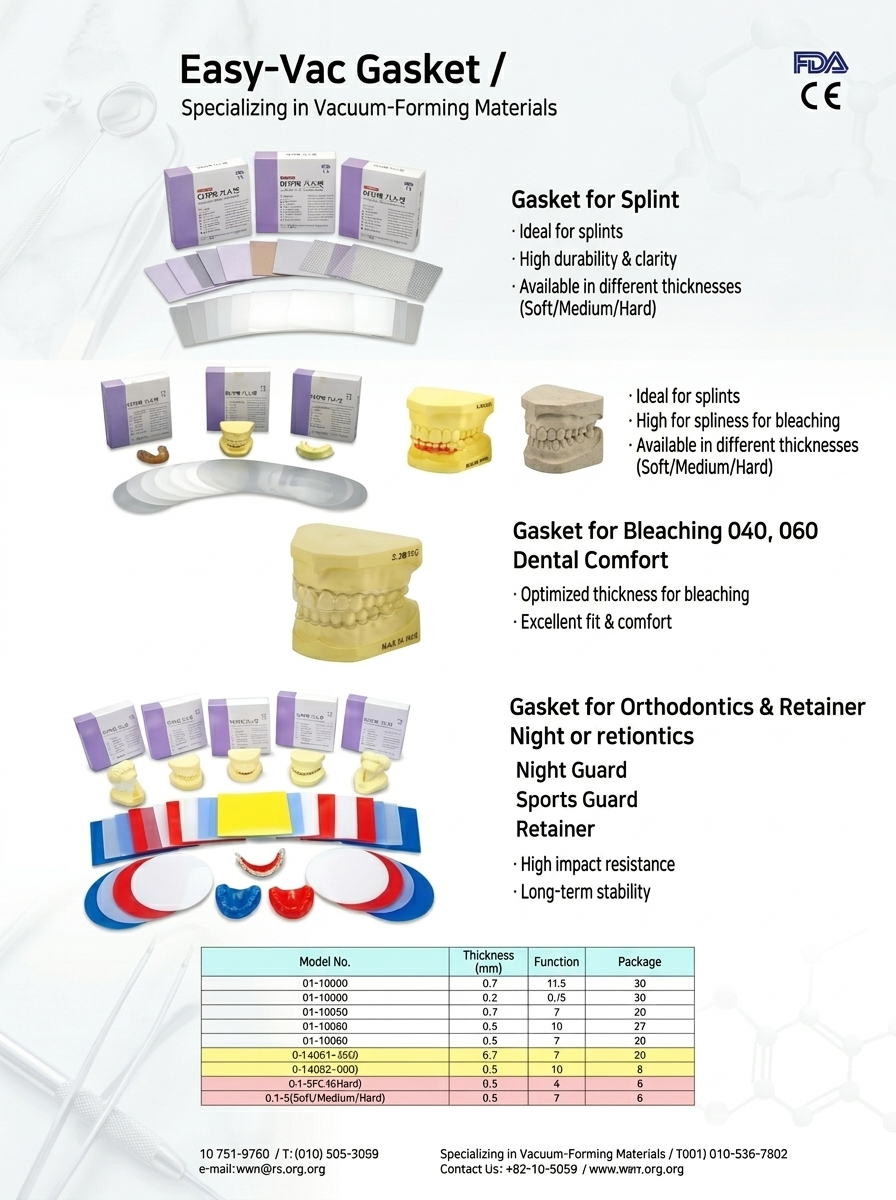 Easy Vac Gaskets Splint Square