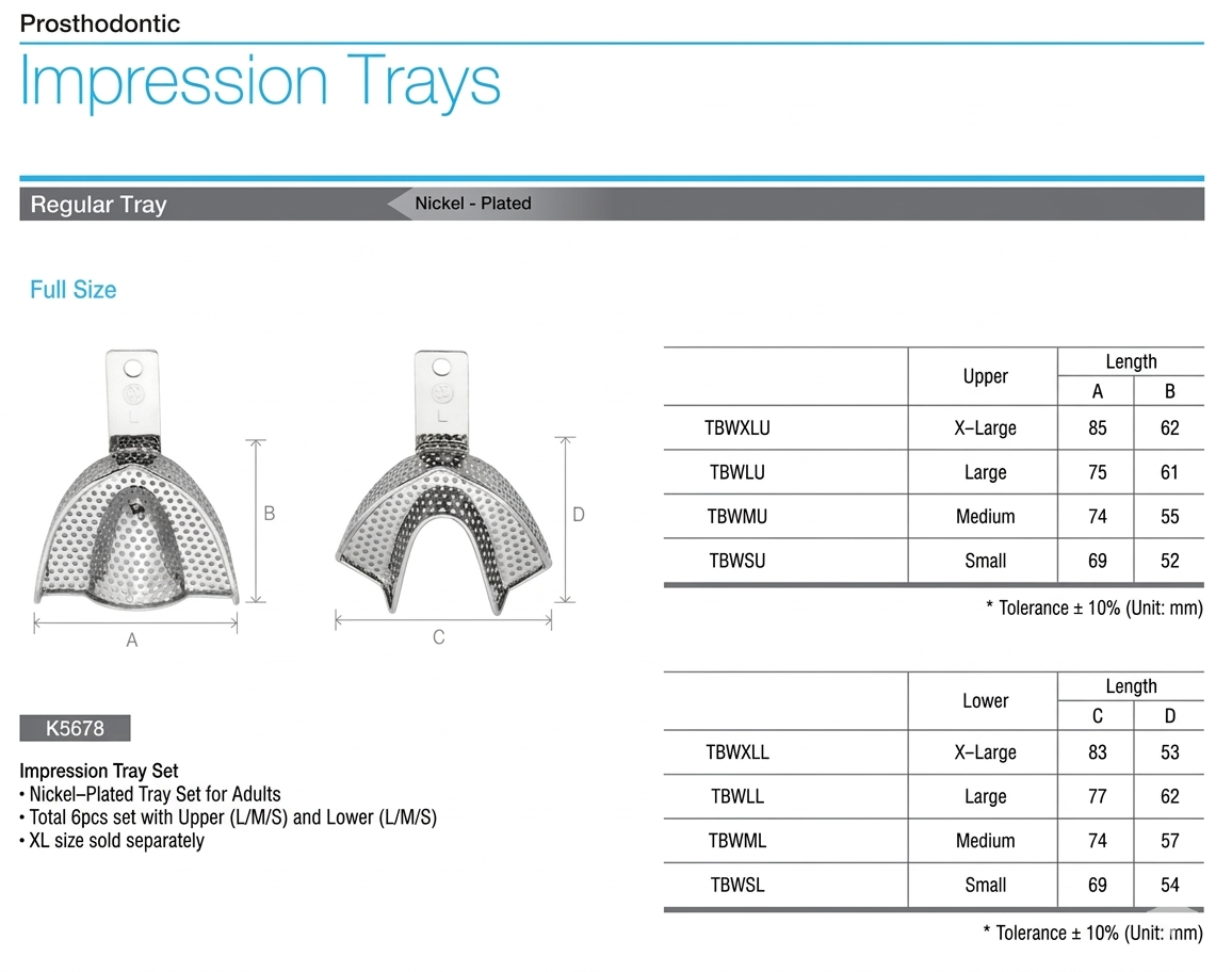 Impression Tray (Nickel-Plated)