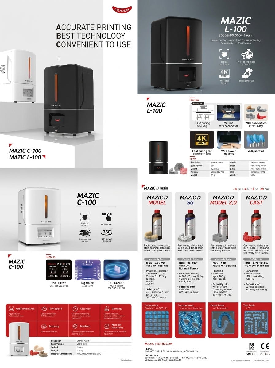 Vericom 3D Printer & Curing (Mazic L-100, Mazic C-100)