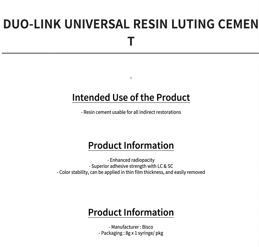 DUO-LINK UNIVERSAL RESIN LUTING CEMENT